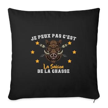 Hunter Christmas Hunting Gift - Sofa pillowcase 17,3'' x 17,3'' (45 x 45 cm) - black - Front