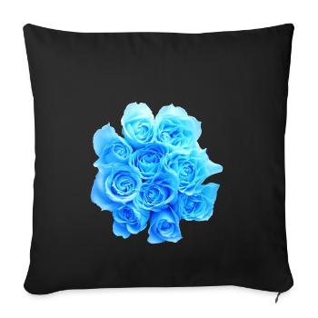 daffodils roses rosen blumen flowers tulips tulpen - Sofakissenbezug 45 x 45 cm - Schwarz - Vorne