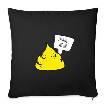 Hmm .. non. La façon polie de dire non. - Housse de coussin décorative 45 x 45 cm - noir - Devant