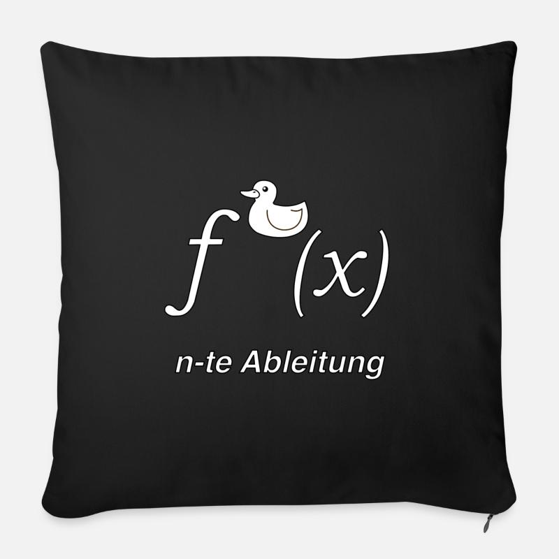 Ente Ableitung Mathe Witz (SW) - Sofakissenbezug 45 x 45 cm - Schwarz