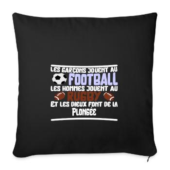 Les dieux Plongée cadeau - Housse de coussin décorative 45 x 45 cm - noir - Devant