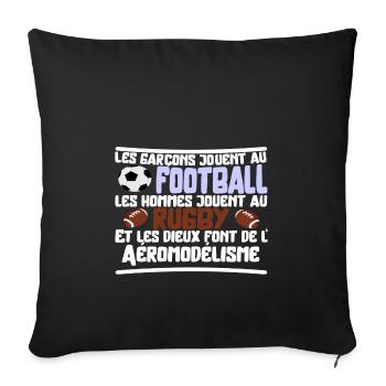 Les dieux Aéromodélisme cadeau - Housse de coussin décorative 45 x 45 cm - noir - Devant