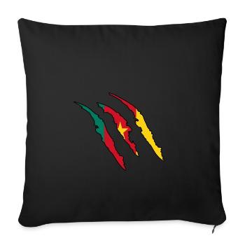 Cadeau griffe Cameroun Wildland native - Housse de coussin décorative 45 x 45 cm - noir - Devant