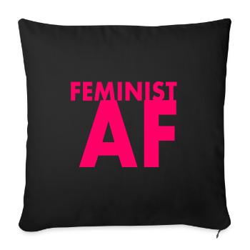 Feminist af - Sofakissenbezug 45 x 45 cm - Schwarz - Vorne