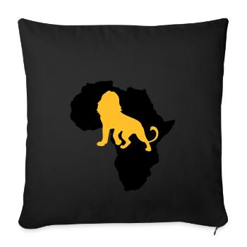 Löwe Afrika Safari Kenya Serengeti Reggae Roots - Housse de coussin décorative 45 x 45 cm - noir - Devant