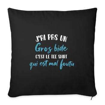 I don't have a big belly it's the gift tee shirt - Sofa pillowcase 17,3'' x 17,3'' (45 x 45 cm) - black - Front