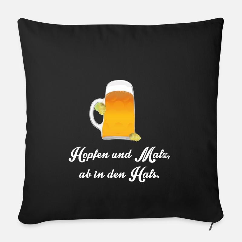 bier - Sofakissenbezug 45 x 45 cm - Schwarz