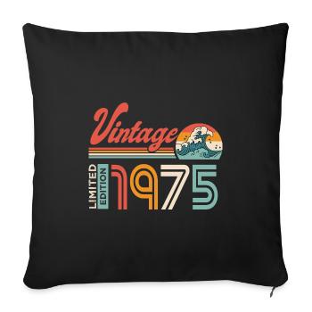 1975 Birthday Gift Born In 1975 - Sofa pillowcase 17,3'' x 17,3'' (45 x 45 cm) - black - Front