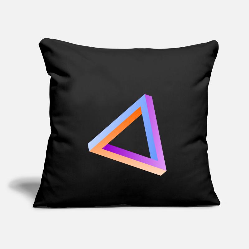 Impossible triangle optical illusion Sofa pillowcase 17,3'' x 17,3'' (45 x 45 cm)