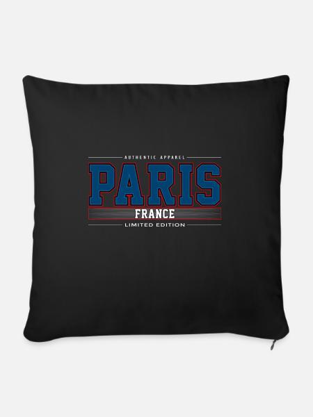 Paris - Sofakissenbezug 45 x 45 cm - Schwarz