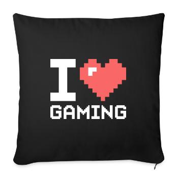 I LOVE GAMING BLACK - Housse de coussin décorative 45 x 45 cm - noir - Devant