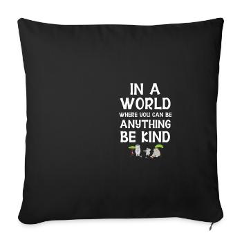 Elephant Gift For Proboscis Africa Wilderness Zoo - Sofa pillowcase 17,3'' x 17,3'' (45 x 45 cm) - black - Front
