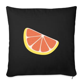 grapefruit slice - Sofa pillowcase 17,3'' x 17,3'' (45 x 45 cm) - black - Front