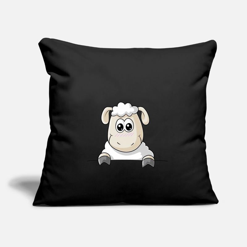 dessin animé moutons Housse de coussin décorative 45 x 45 cm