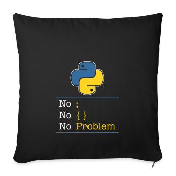Python no problem - Sofa pillowcase 17,3'' x 17,3'' (45 x 45 cm) - black - Front