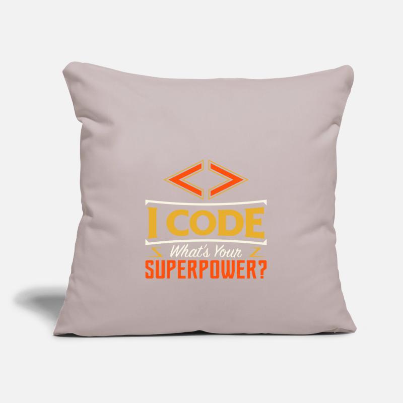 I code what's your superpower ? Housse de coussin décorative 45 x 45 cm