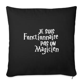 Humorous civil servant civil servant - Sofa pillowcase 17,3'' x 17,3'' (45 x 45 cm) - black - Front