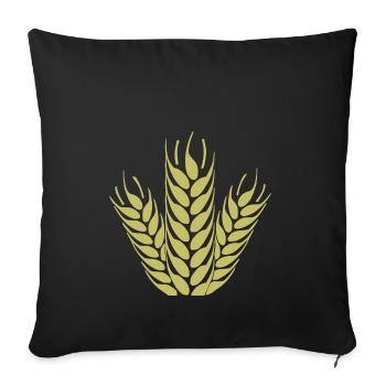 cereals corn cereal wheat wheat veggie gemuese v - Sofa pillowcase 17,3'' x 17,3'' (45 x 45 cm) - black - Front