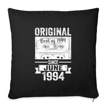 Original Juin 1994 28ème Anniversaire Cadeau Hommes - Housse de coussin décorative 45 x 45 cm - noir - Devant