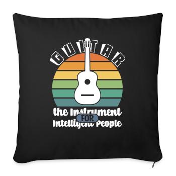 Gitarre intelligente Menschen - Sofakissenbezug 45 x 45 cm - Schwarz - Vorne