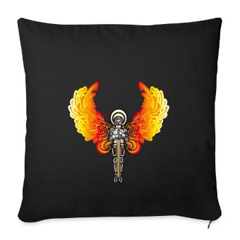 Feuer Engel - Sofakissenbezug 45 x 45 cm - Schwarz - Vorne