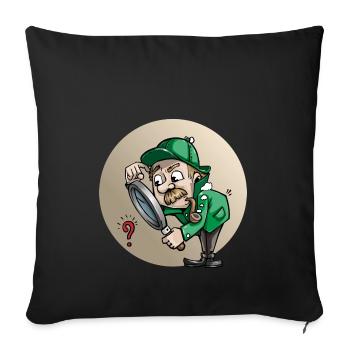 Detectiv - Sofakissenbezug 45 x 45 cm - Schwarz - Vorne