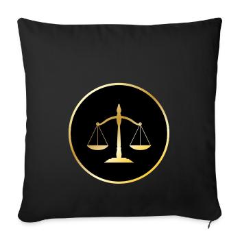 rechtsanwalt anwalt lawyer judge richter law justi - Sofakissenbezug 45 x 45 cm - Schwarz - Vorne