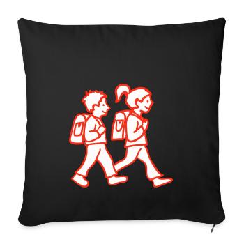 backpack suitcase backpack bag briefcase22 - Sofa pillowcase 17,3'' x 17,3'' (45 x 45 cm) - black - Front
