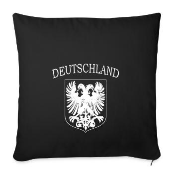 Allemagne T-shirt - cadeau crête de la maison - Housse de coussin décorative 45 x 45 cm - noir - Devant