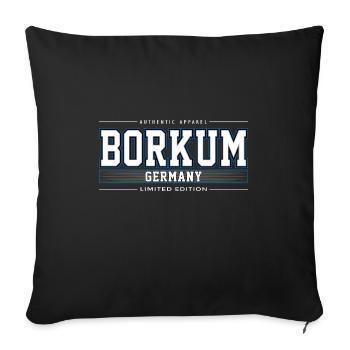 Borkum - Sofa pillowcase 17,3'' x 17,3'' (45 x 45 cm) - black - Front