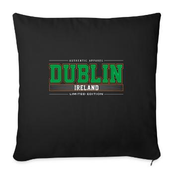 Dublin - Sofakissenbezug 45 x 45 cm - Schwarz - Vorne