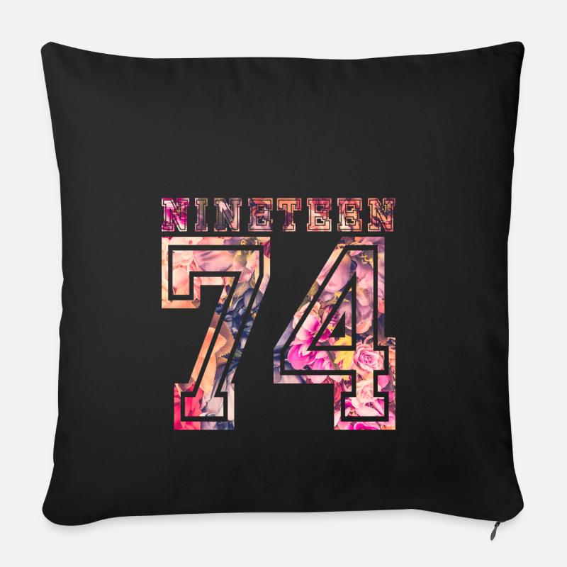 1974 B NINETEEN - Housse de coussin décorative 45 x 45 cm - noir