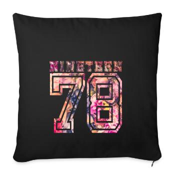 NINETEEN 1978 B - Sofa pillowcase 17,3'' x 17,3'' (45 x 45 cm) - black - Front