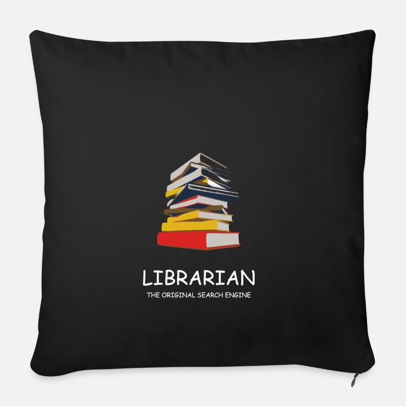 Bücherei Bibliothekarin Bibliothek Bibliothekar - Sofakissenbezug 45 x 45 cm - Schwarz