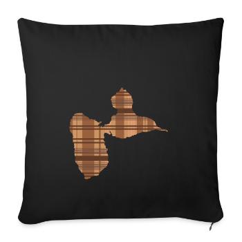 T-Shirt gwada Madrassa Brown - Sofakissenbezug 45 x 45 cm - Schwarz - Vorne