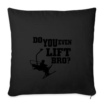 ski - Sofa pillowcase 17,3'' x 17,3'' (45 x 45 cm) - black - Front