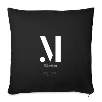 München - Sofakissenbezug 45 x 45 cm - Schwarz - Vorne
