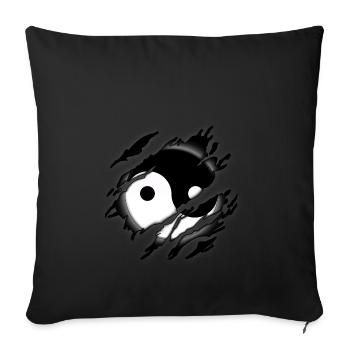 Yin and Yang in me - Sofa pillowcase 17,3'' x 17,3'' (45 x 45 cm) - black - Front