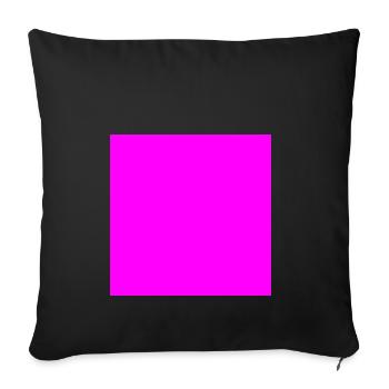 Square pink - Sofa pillowcase 17,3'' x 17,3'' (45 x 45 cm) - black - Front