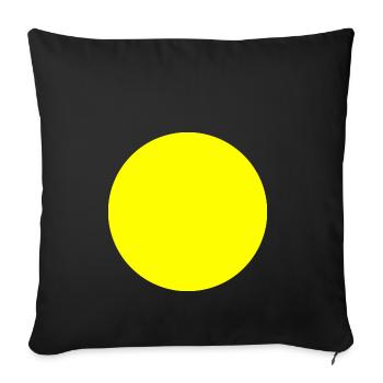 Circle yellow - Sofa pillowcase 17,3'' x 17,3'' (45 x 45 cm) - black - Front
