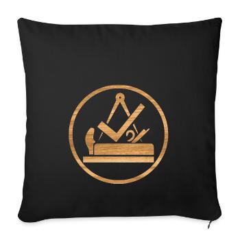 114009430 140746575 TISCHLER LOGO - Sofa pillowcase 17,3'' x 17,3'' (45 x 45 cm) - black - Front