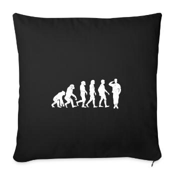 Soldat evolution militär geschenk bundeswehr salut - Sofakissenbezug 45 x 45 cm - Schwarz - Vorne