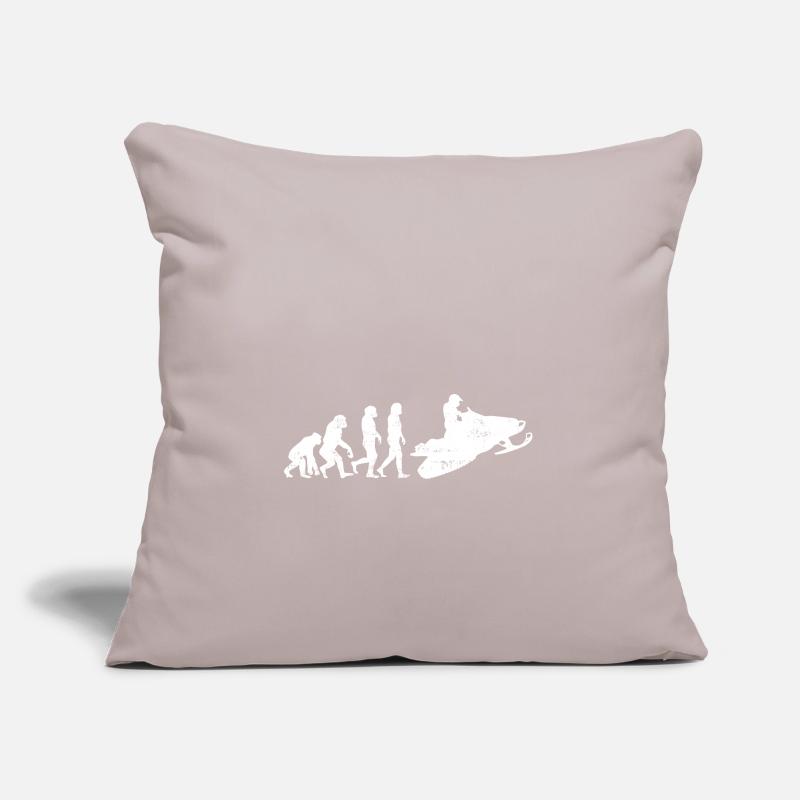 Snowmobile evolution gift snow sledge Sofa pillowcase 17,3'' x 17,3'' (45 x 45 cm)