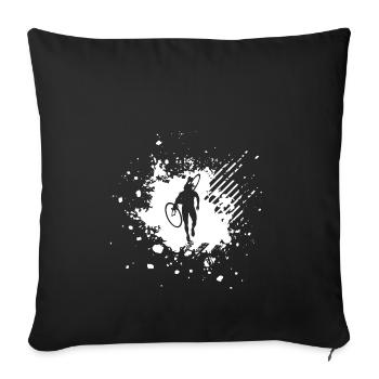 Cyclocross Mud Pack Cyclist Gift Bike - Sofa pillowcase 17,3'' x 17,3'' (45 x 45 cm) - black - Front