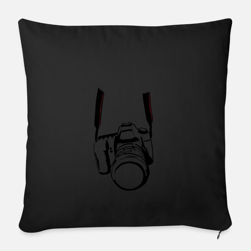 Kamera - Sofakissenbezug 45 x 45 cm - Schwarz
