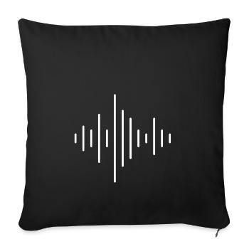 DJ - disc-jockey - Housse de coussin décorative 45 x 45 cm - noir - Devant