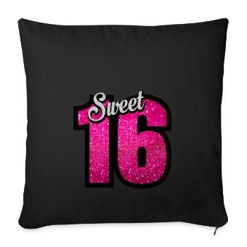 doux 16 - Housse de coussin décorative 45 x 45 cm - noir - Devant