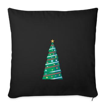 Noël - Housse de coussin décorative 45 x 45 cm - noir - Devant