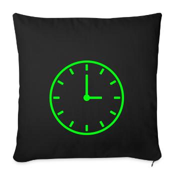 clock time clock time hourglass hourglass60 - Sofa pillowcase 17,3'' x 17,3'' (45 x 45 cm) - black - Front
