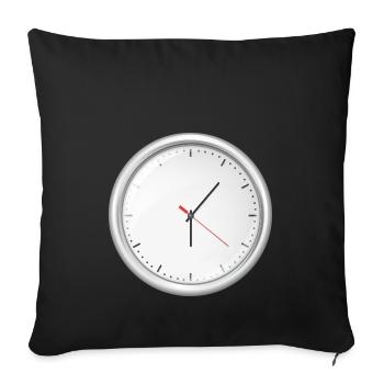 clock time clock time hourglass hourglass88 - Sofa pillowcase 17,3'' x 17,3'' (45 x 45 cm) - black - Front